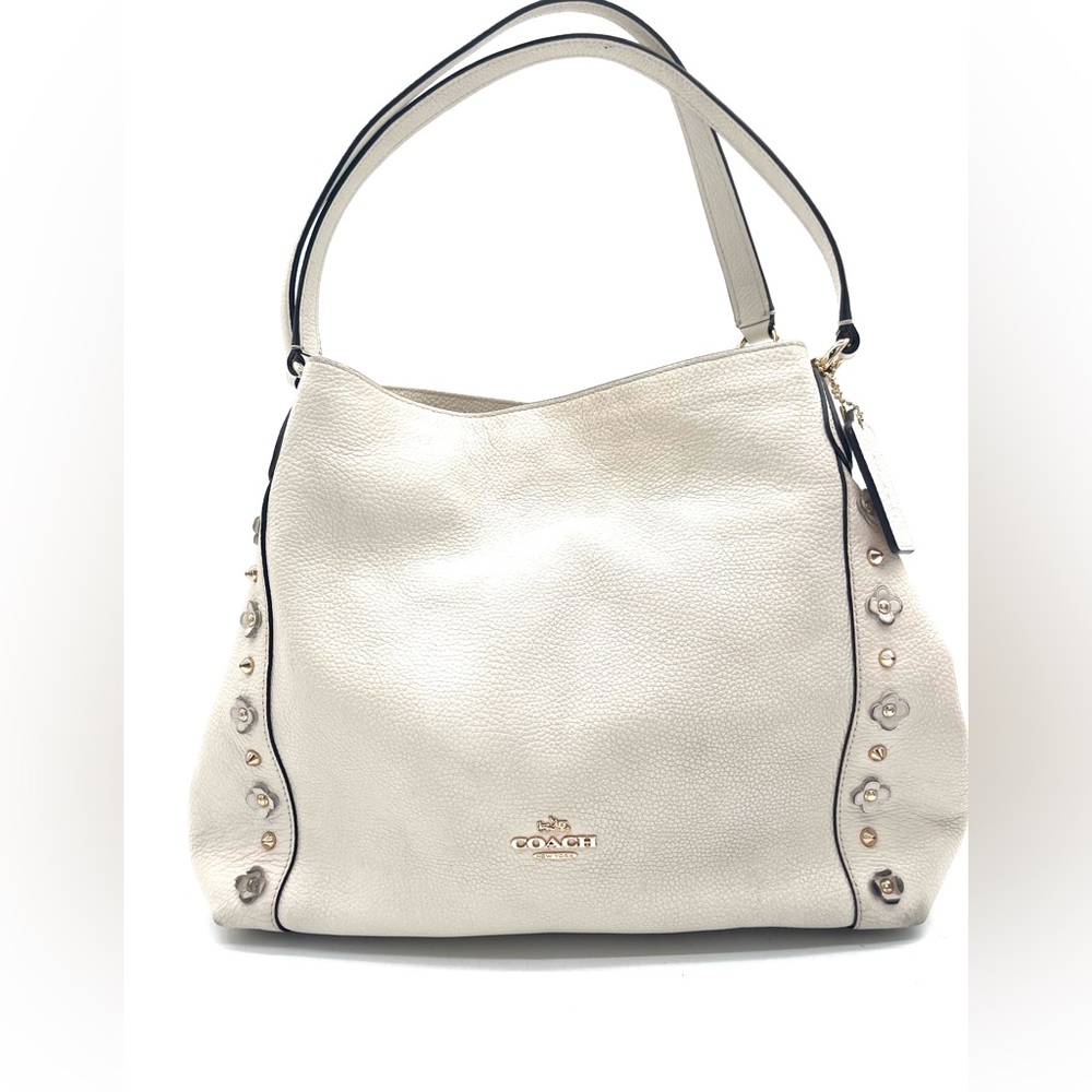 Coach Edie 31 Prairie Rivet-Detail Shoulder Bag Double Zip Triple Pocket